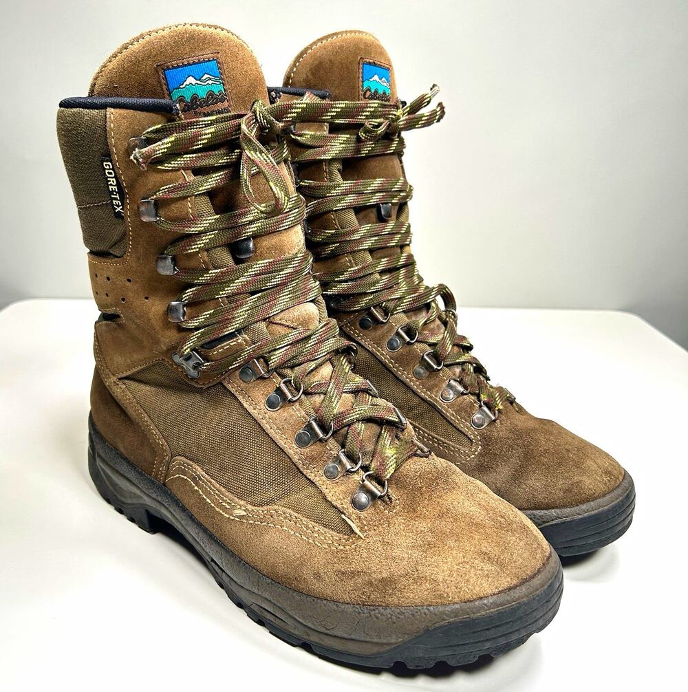 Cabelas Mens 10 Gore-Tex Thinsulate Hunting Hiking Boots Brown Green 60004